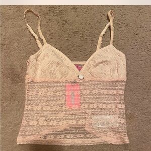 Edikted pink lace tank never worn size small tags attached